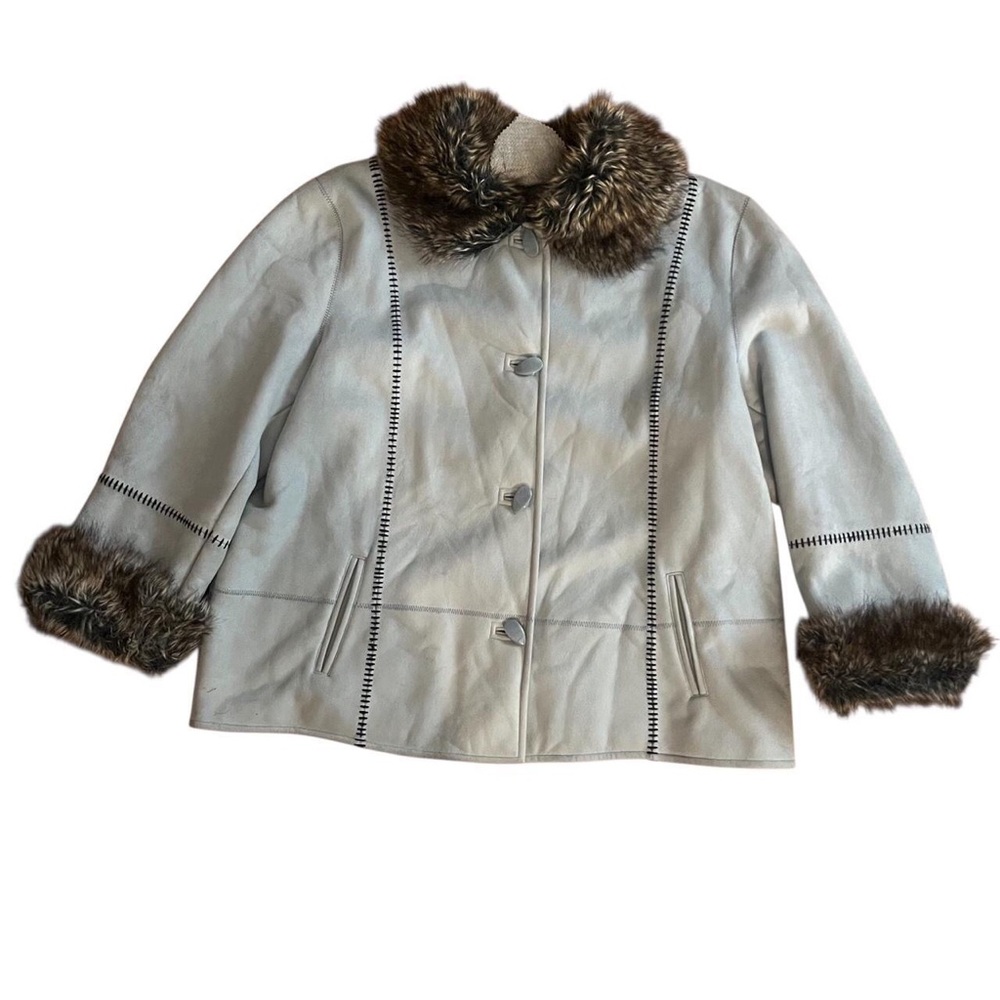 Novelti jr light blue faux fur jacket